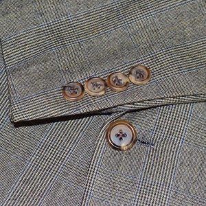 Hickey Freeman‎ Plaid Check Mens 2pc Suit Jacket Size 44-Long Pleaded Pant 35x32